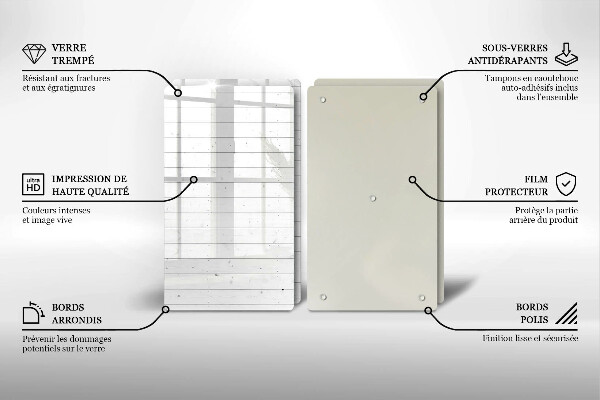 Skärbräda glas Moderna ljusskivor