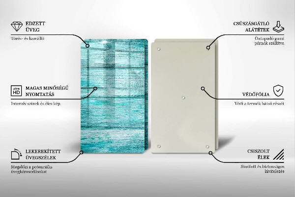 Skärbräda glas Vintage träskivor