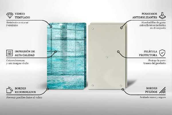 Skärbräda glas Vintage träskivor