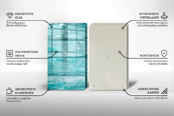 Skärbräda glas Vintage träskivor