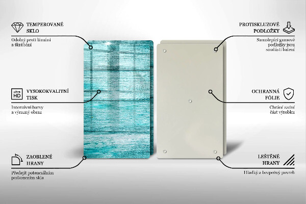 Skärbräda glas Vintage träskivor