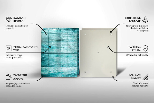 Skärbräda glas Vintage träskivor