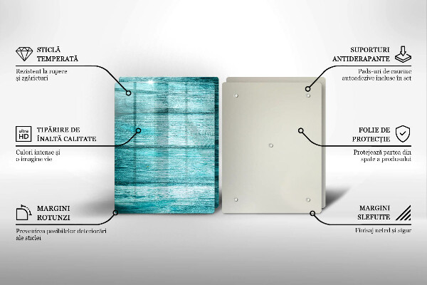Skärbräda glas Vintage träskivor