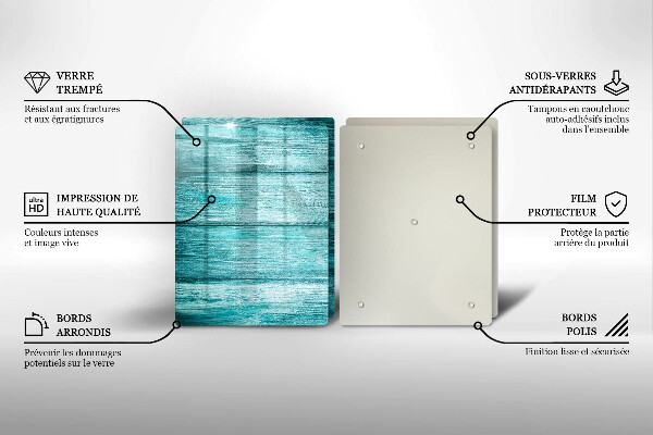 Skärbräda glas Vintage träskivor