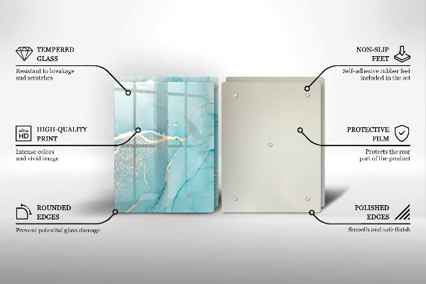 Skärbräda glas Abstrakt sten