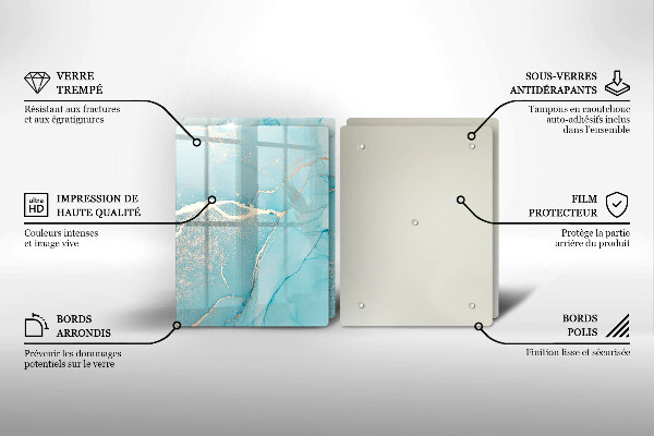 Skärbräda glas Abstrakt sten