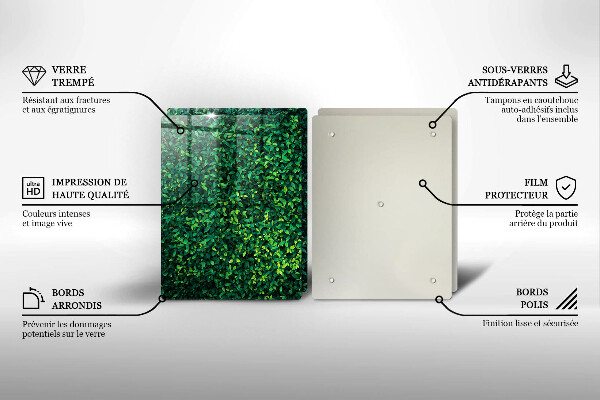 Skärbräda glas Plantera små blad