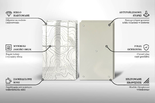 Skärbräda glas Line art design