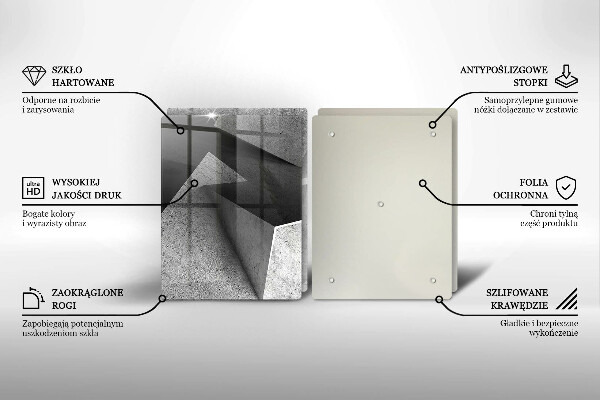 Skärbräda glas Konkret abstraktion