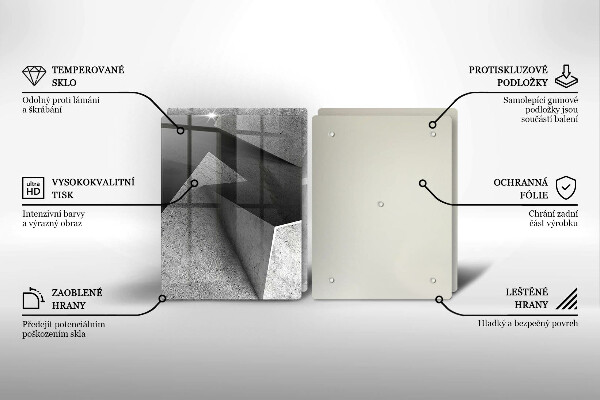 Skärbräda glas Konkret abstraktion