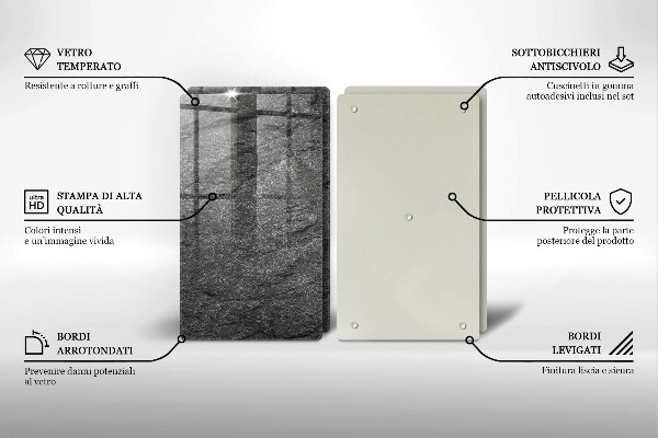 Skärbräda glas Sten textur