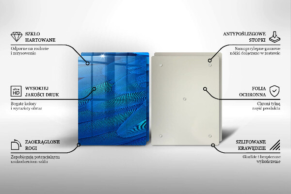 Skärbräda glas Fågelfjädrar
