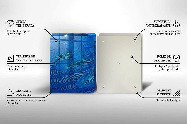 Skärbräda glas Fågelfjädrar