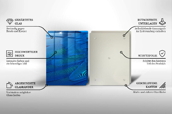 Skärbräda glas Fågelfjädrar