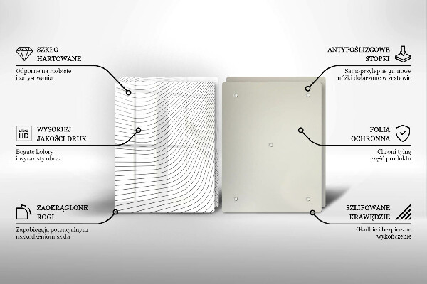 Skärbräda glas Modernt linjemönster