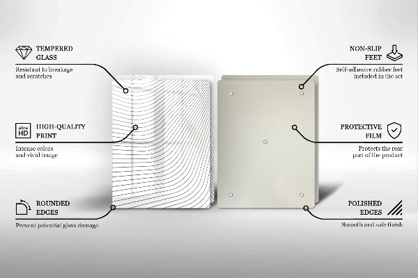 Skärbräda glas Modernt linjemönster