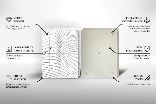 Skärbräda glas Modernt linjemönster