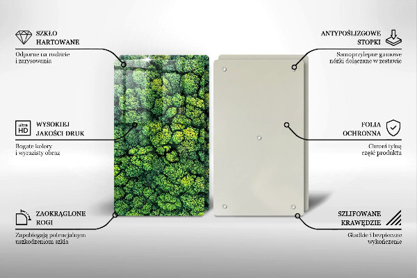 Skärbräda glas Naturen planterar mossa