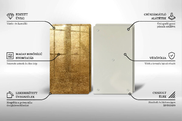 Skärbräda glas Guld textur bakgrund