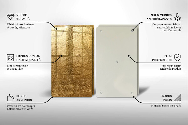 Skärbräda glas Guld textur bakgrund