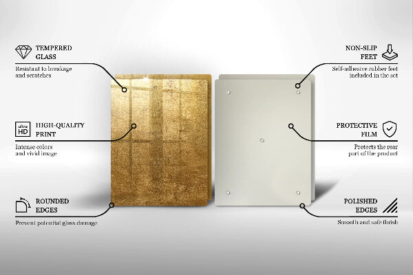 Skärbräda glas Guld textur bakgrund