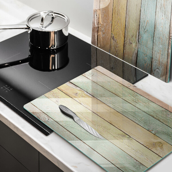 Skärbräda glas Färgglada vintagebrädor