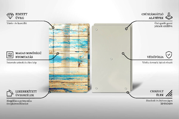 Skärbräda glas Retro träplankor