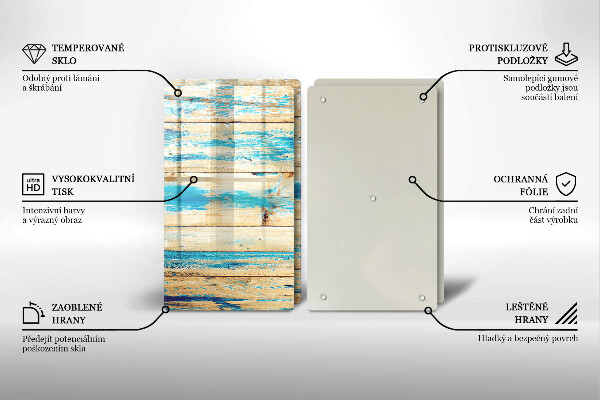 Skärbräda glas Retro träplankor