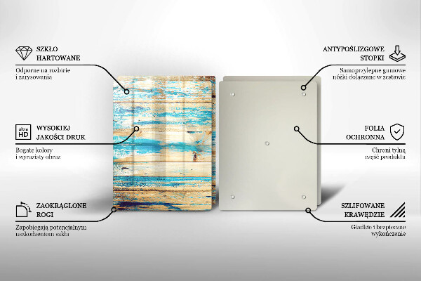 Skärbräda glas Retro träplankor