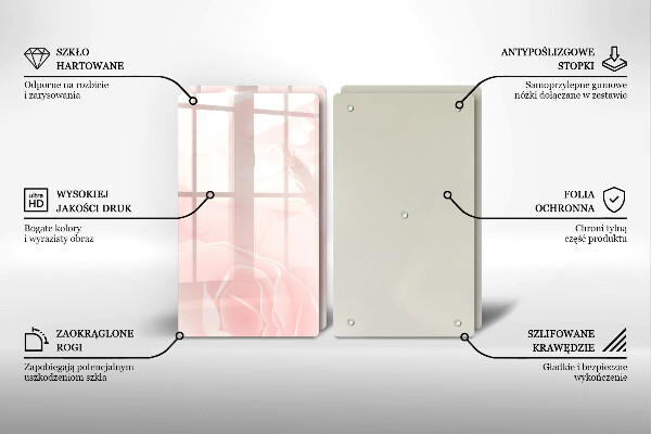 Skärbräda glas Pastellrosor bakgrund