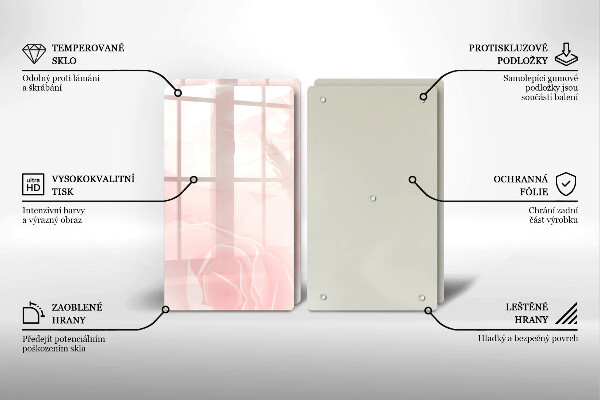 Skärbräda glas Pastellrosor bakgrund