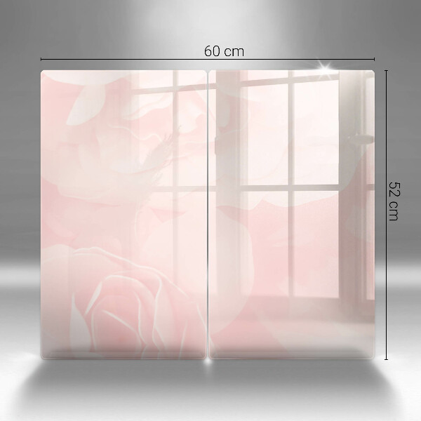 Skärbräda glas Pastellrosor bakgrund
