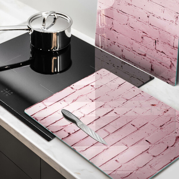 Skärbräda glas Pastell tegelvägg