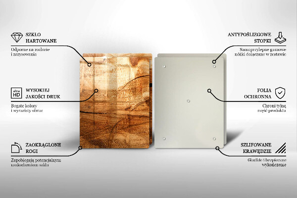 Skärbräda glas Träskiva textur