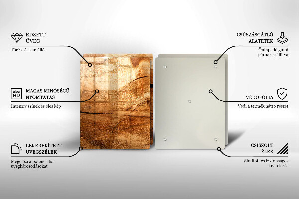 Skärbräda glas Träskiva textur