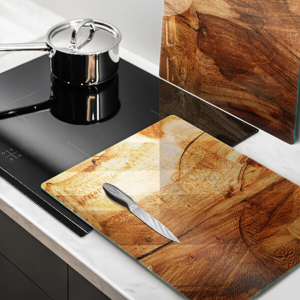 Skärbräda glas Träskiva textur