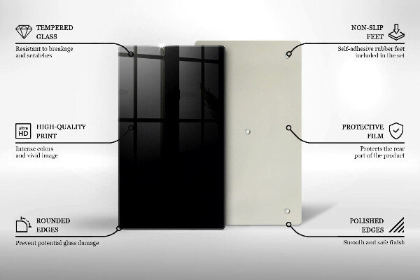 Glasskärbräda Färg svart