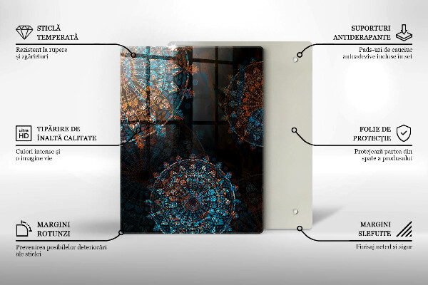 Glasskärbräda Färg svart