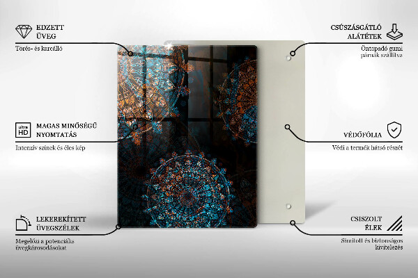 Glasskärbräda Färg svart