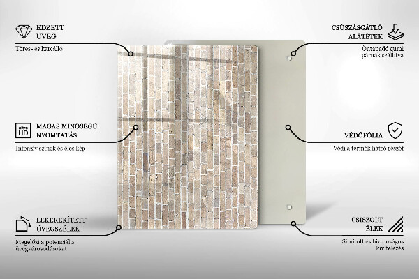 Glasskärbräda Röd färg