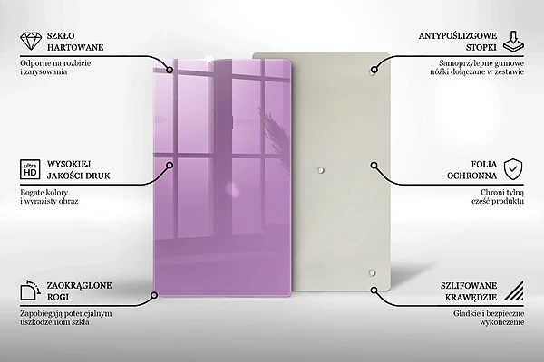 Skärbräda i glas violett