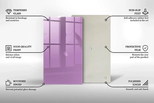 Skärbräda i glas violett