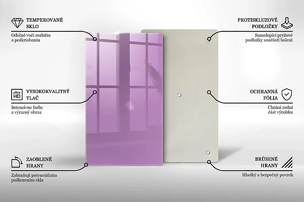 Skärbräda i glas violett