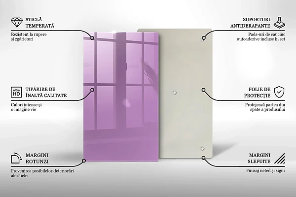Skärbräda i glas violett