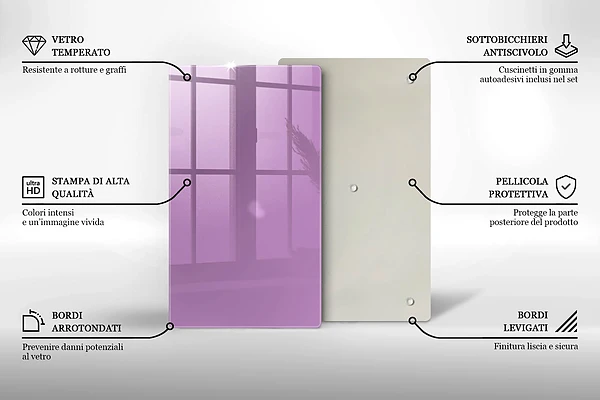 Skärbräda i glas violett