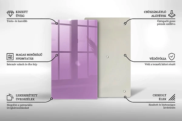 Skärbräda i glas violett