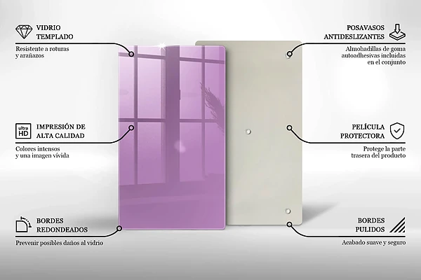 Skärbräda i glas violett