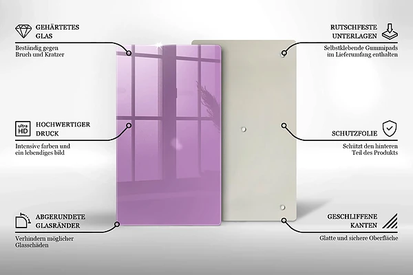 Skärbräda i glas violett