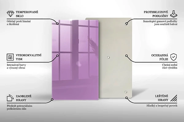 Skärbräda i glas violett