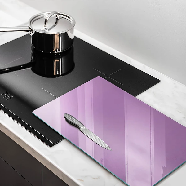 Skärbräda i glas violett